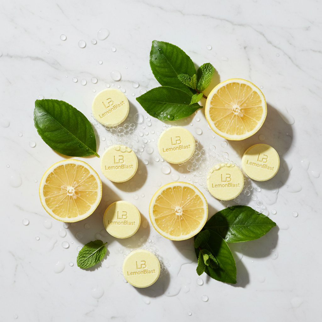 Artistic flat lay with lemons